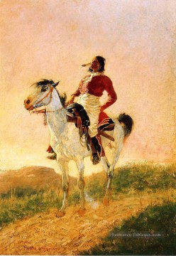  cow Tableaux - Comanche Frederic Remington cowboy moderne